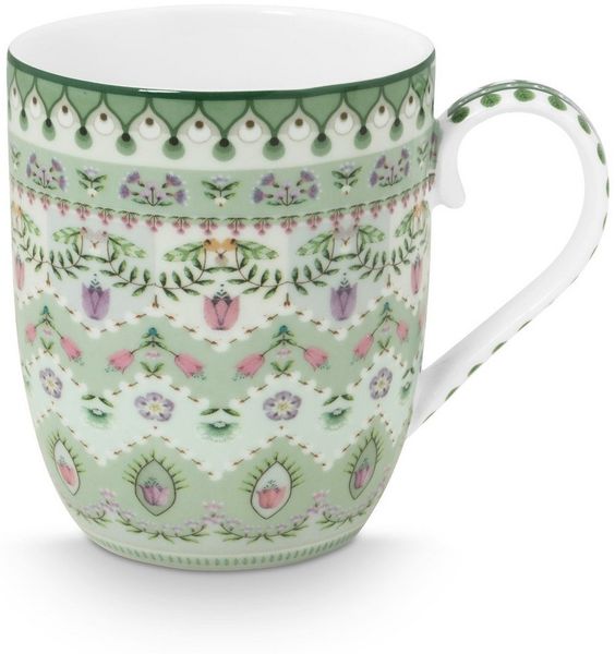 PiP Studio Becher Lily & Lotus Moon Delight Light Green Becher Small 145ml, Porzellan