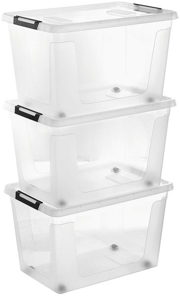 Gardissimo CLIP Aufbewahrungsbox Kunststoffbox Klarsichtbox Box rollbar