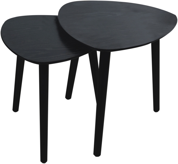 Beistelltisch 2er-Set Svenja / 300.001748, Schwarz