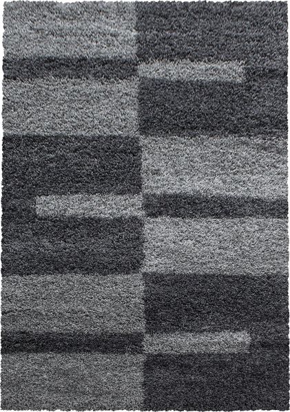 Hochflor Teppich Gianna Läufer - 100x200 cm - Grau