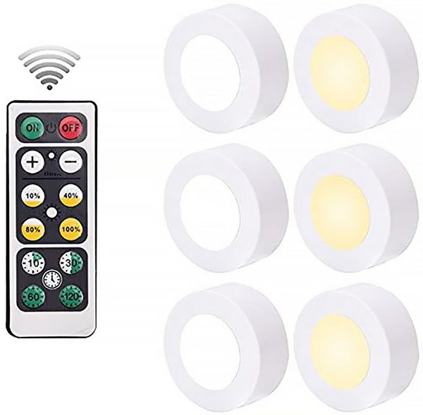 SinLaw LED Wandleuchte LED Schrankleuchte mit Fernbedienung, Timer, 2 Fernbedienungen + 3W/3W, dimmbar, RGB
