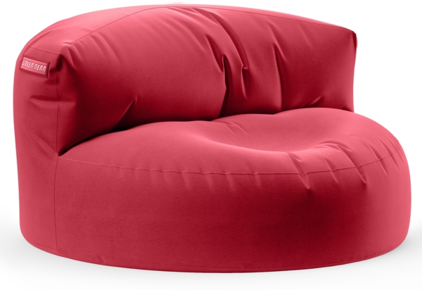 Green Bean® Sitzsack Sofa mit Füllmaterial - Lounge im Sitzsack-Design 90x50cm mit ergonomischer Rückenlehne & waschbarem Bezug - Indoor und Outdoor geeignet in Rot