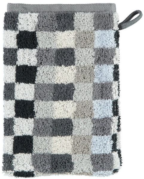 Cawö Waschhandschuh Waschhandschuh "Unique Karo" 2er-Pack, Frottier (2-St), Walk-Frottier Karo