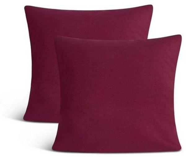 leevitex® Kissenbezüge Kissenbezug, 2er Set, feine Jersey-Qualität, 100% Baumwolle, robuster Reißverschluss Bild 4