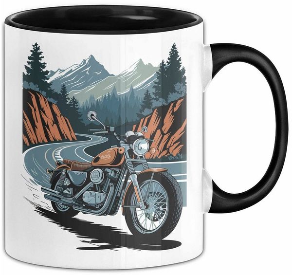 Trendation Tasse Motorradfahrer Tasse Geschenkidee für Biker Lustiger Spruch