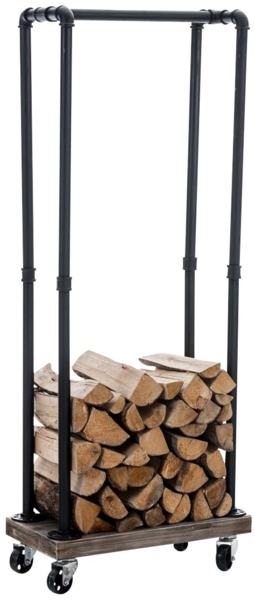 CLP Kaminholzständer Forks,schwarz