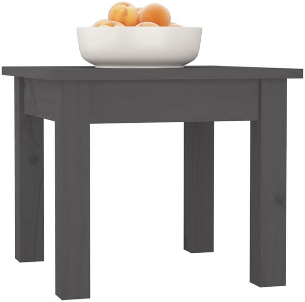 vidaXL Couchtisch Grau 35x35x30 cm Massivholz Kiefer 814221 Bild 4