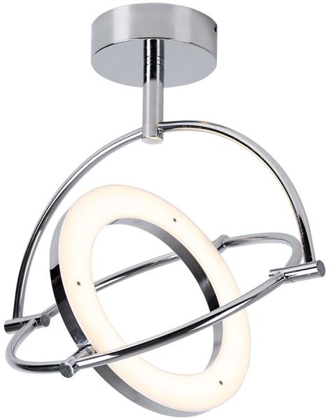 LED Deckenleuchte aus Chrom mit beweglichen Ringen