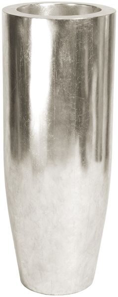 Pandora elegante Bodenvase Ø 35 cm, Höhe 90 cm silver leaf