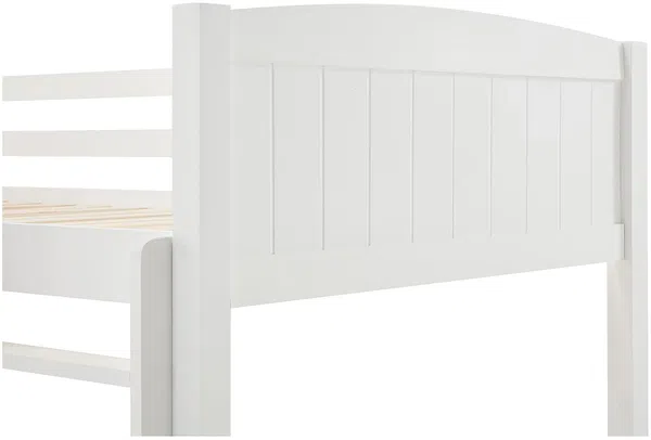 Vente-unique - LIMODARA Bett Holz, Platte Weiß - B 101,5 cm x H 162,5 cm x L 208 cm Bild 7