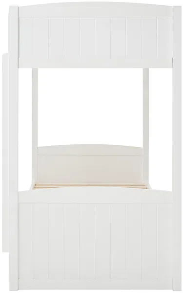 Vente-unique - LIMODARA Bett Holz, Platte Weiß - B 101,5 cm x H 162,5 cm x L 208 cm Bild 5