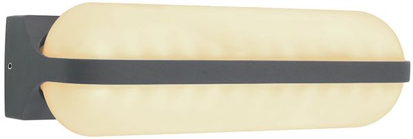 LED Außen Wandleuchte, anthrazit, Alu, B 26 cm