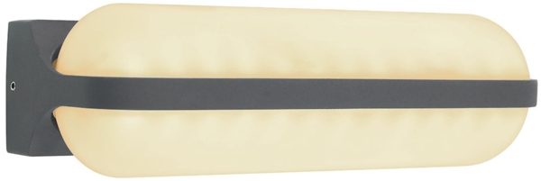 LED Außen Wandleuchte, anthrazit, Alu, B 26 cm