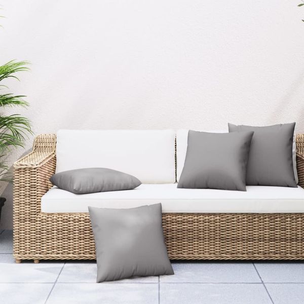 vidaXL Sofakissen 4 Stk. Grau 40x40 cm Stoff 360360