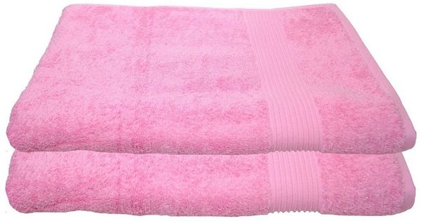 Julie Julsen Duschtücher 2-Duschtücher-Babyrosa-Duschtuch 70 x 140 cm, Baumwolle (2-St)