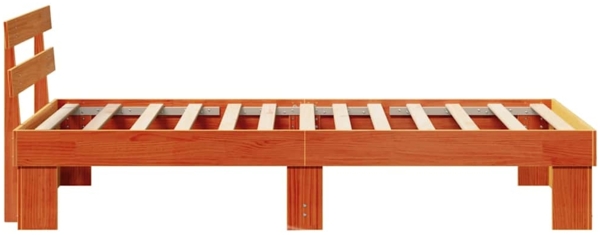 vidaXL Bettrahmen Wachsbraun 100 x 200 cm Massives Kiefernholz 872457 Bild 5