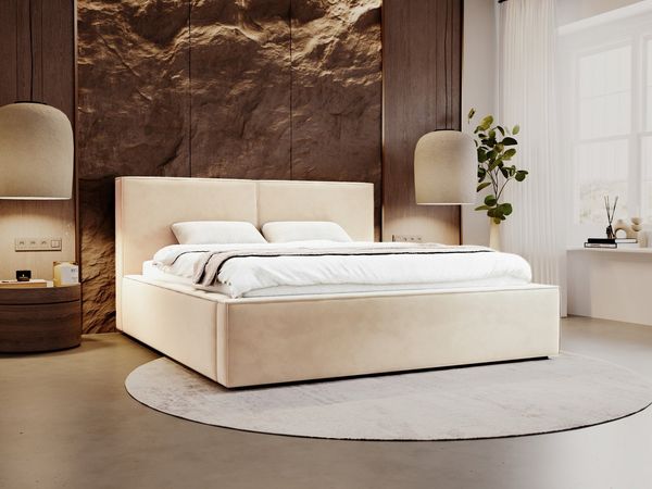 Compleo Polsterbett SANTO Metallrahmen, Bettkasten, ohne Matratze, (Kostenlose Lieferung! TOP ANGEBOT), Cordstoff oder Samtstoff