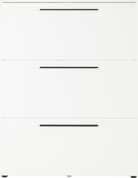 Germania Schuhschrank 2577-84 GW-Utah, in Weiß, mit Platz 12 für Paar Schuhe, geringe Tiefe, ideal für schmale Flure, 100 x 129 x 19 cm (BxHxT)