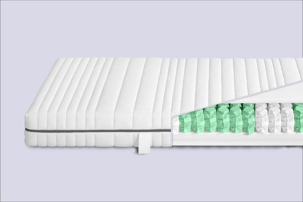 Taschenfederkernmatratze Nightlife Silber mit 7 Liegezonen, Badenia Trendline, 18 cm hoch, punktelastische Körperaufnahme für alle Schlaftypen, Bezug waschbar