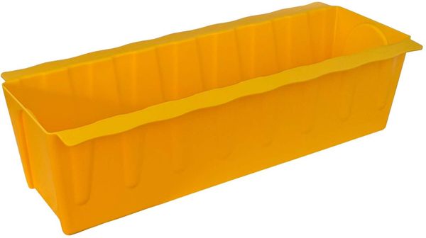 BURI 6 Euro-Paletten Blumenkästen-Einsätze inkl. Bewässerungsmatte | 37,3cm Gelb | Pflanzkasten für Europalette Palette | Balkonkasten | Blumentopf | aus stabilen Kunststoff | Made in Germany Bild 3