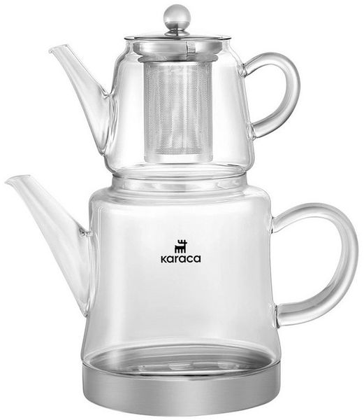 Karaca Teekanne Karaca Dora Borosilikat Glas-Teekannen-Set, 2.25L, Hitzebeständig, 2.25 l