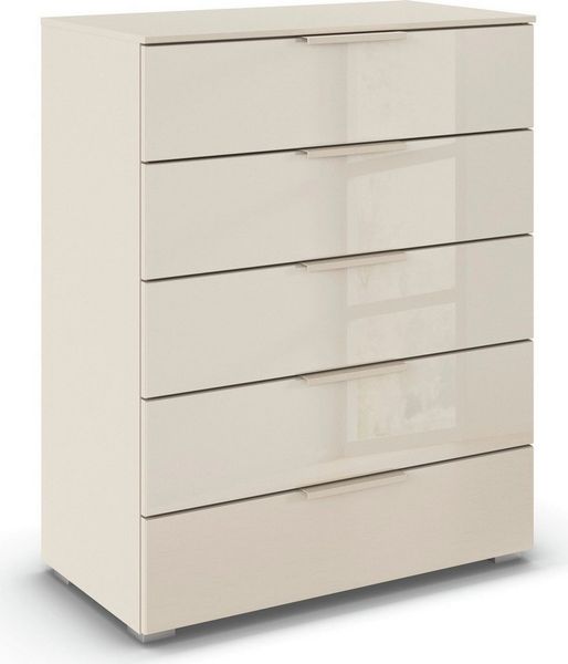 rauch Schubkastenkommode Highboard Sideboard Kommode MONTCLAR Frontauswahl Dekor/Hochglanz/Glas (in 2 Breiten: 40 oder 80 cm / Höhe 100 cm, inkl. Soft-Close-Funktion), mit 5 geräumigen Schubladen, viele Griffvarianten MADE IN GERMANY