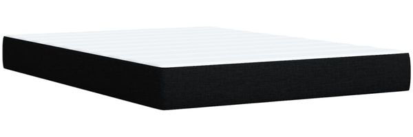 vidaXL Boxspringbett mit Matratze Schwarz 140x190 cm Stoff 3288984 Bild 10