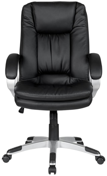 Bürostuhl Polyurethan Schwarz/Silber, 104 x 74 x 50 cm