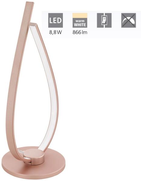 Eglo 97364 LED Tischleuchte PALOZZA roségold weiß Ø18,5cm H:38cm