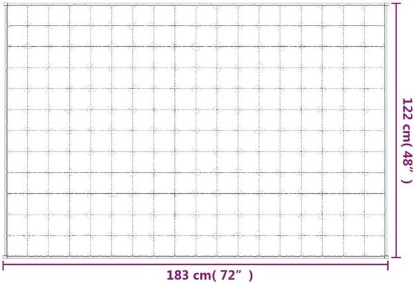 vidaXL Gewichtsdecke Stoff, 1 x Gewichtsdecke, Hellgrau, 122x183 cm, Baumwolle, 9 kg Bild 6