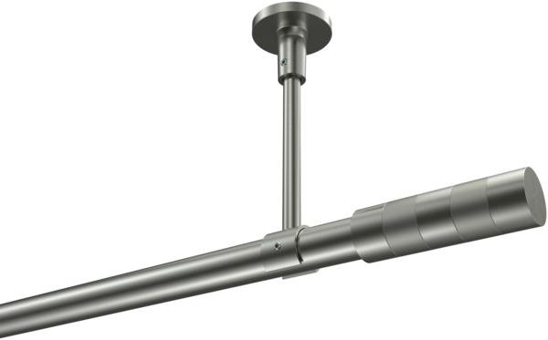 Gardinenstangen-Set Sonette Mavell 320 cm (geteilt in 2 x 160 cm), 1-läufig, 20 mm Ø Edelstahl-Optik