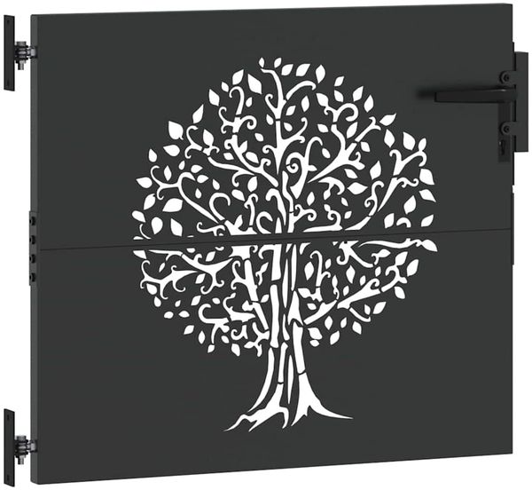 vidaXL Gartentor Schwarz 85 x 100 cm Pulverbeschichteter Stahl 42015859 Bild 4