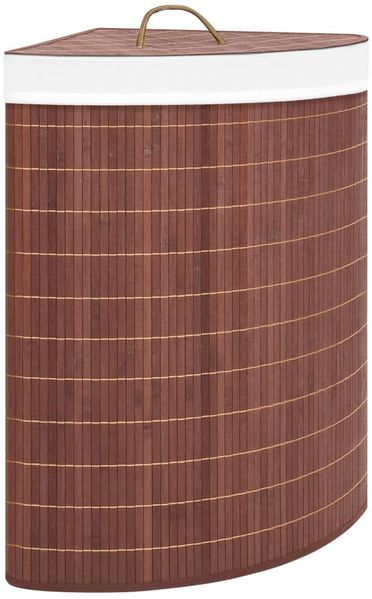 vidaXL Eck-Wäschekorb Bambus Braun 60 L 320760