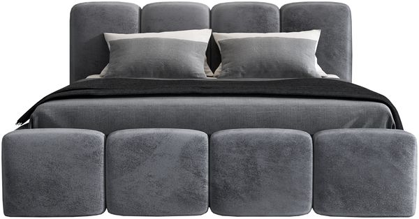 Polsterbett DONA 90x200 ohne Matratze mit Bettkasten und Lattenrost. Farbe: Anthracite 18 Bild 3