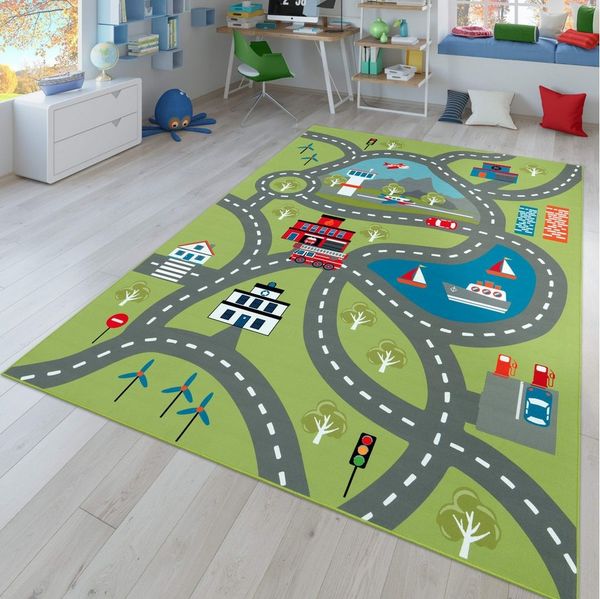 TT Home Teppich Kinderzimmer, Rechteckig, Höhe: 4 mm, Kinderzimmerteppich Teppich Junge Mädchen Kinderteppich Baby Rutschfes