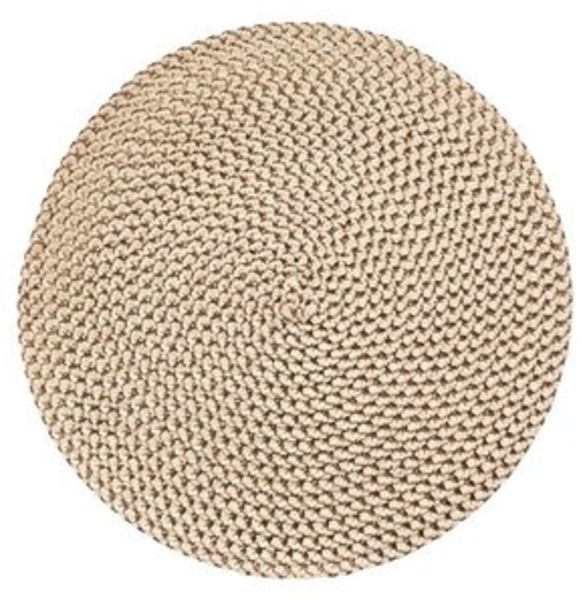 Macosa Home Platzset 4er Set Papierfaser rund 38 cm Tischset Beige Tischmatten, (Naturmaterial, 4-St, Teller-Unterlage Platzdeckchen Tischmatte), Platzmatten modern Boho Tischset Tisch-Untersetzer Bild 5