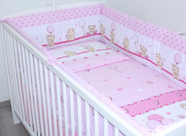 Primawela Babybettwäsche Baby Kinder Bettset- 3 teiliges mit 420 Nestchen Bettwäsche, 5 teilig