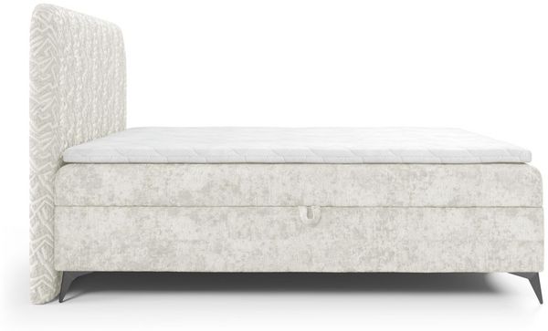 Boxspringbett Schlafzimmerbett TRIANA 160x200cm Stoff Trenza Creme Bild 2