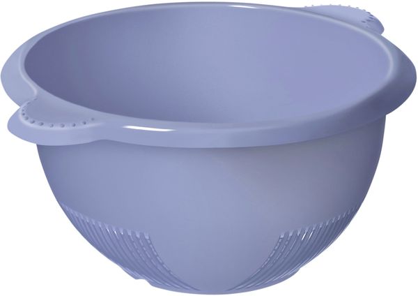 Rotho Sieb Rondo, 32,5 x 26,5 x 13 cm horizon blau Abtropfsieb Küchensieb