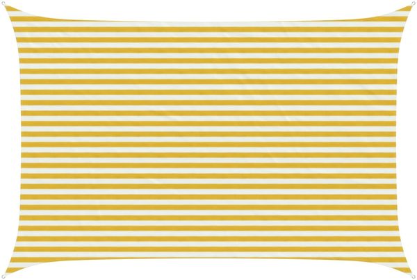vidaXL Sonnensegel Gelb und Weiß 3 x 4 m HDPE 42032829