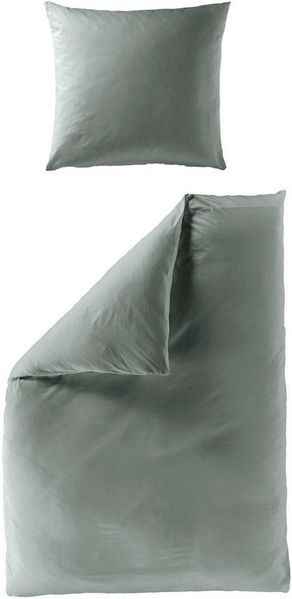 BIERBAUM Bettwäsche Bettwäsche Biber Uni, Biber, 2 teilig, Biber, 100 % Baumwolle, pflegeleicht, kuschelig weich