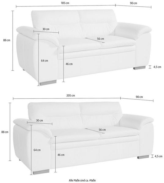 COTTA Polstergarnitur, Set bestehend aus: 2-Sitzer & 2,5-Sitzer Bild 4