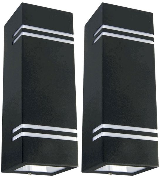 2er Set LED Wandleuchten aus Edelstahl für Ihren Garten