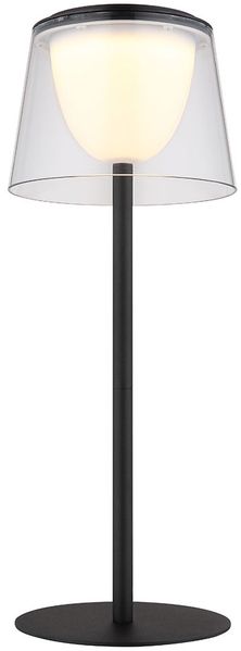 LED Tischleuchte, Innen Außen, Akku, Touchdimmer, H 34 cm