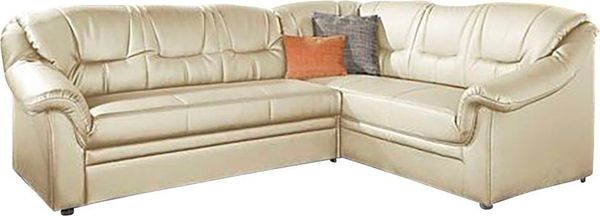DOMO collection Ecksofa Montana, zeitlose Rückensteppung, bequeme Armlehnen, L-Form, wahlweise mit Bettfunktion