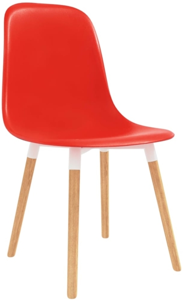 vidaXL Esszimmerstühle 6 Stk. Rot Kunststoff [248252]