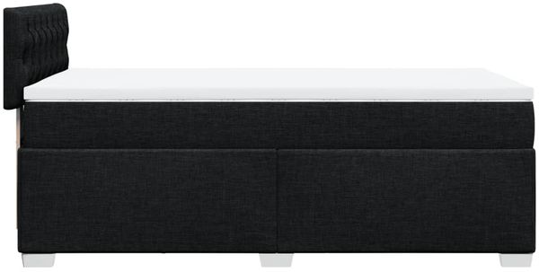 vidaXL Boxspringbett mit Matratze Schwarz 90x190 cm Stoff 3285752 Bild 5