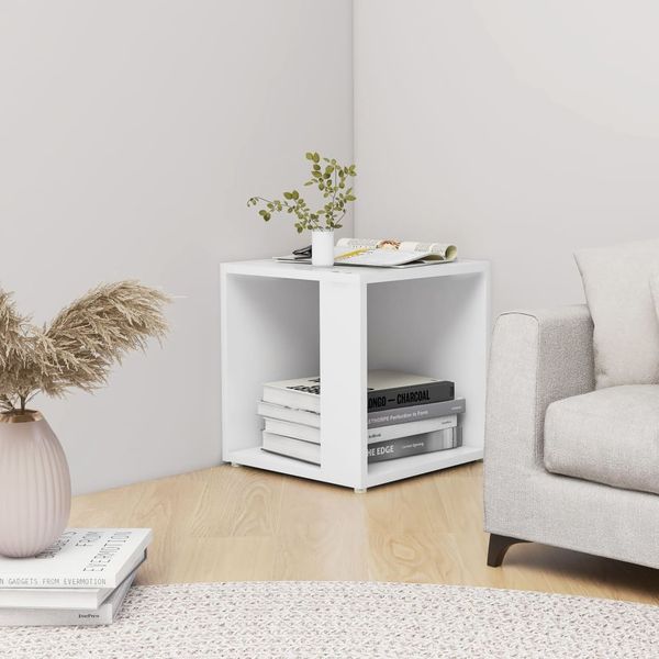 vidaXL Beistelltisch Weiß 33x33x34,5 cm Holzwerkstoff 809008