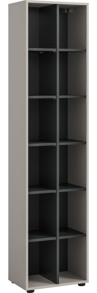 Stauraumregal B/H/T: 192x45x35 cm in Kaschmir Nachbildung und schwarz