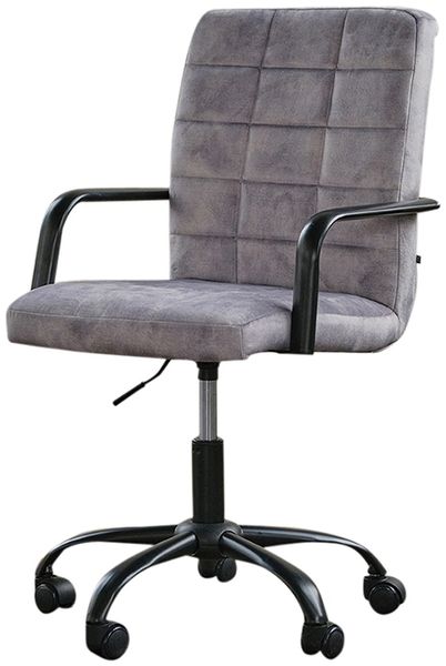 KAWOLA Bürostuhl MERLE Schreibtischstuhl Velvet grau 86 x 52 x 52 cm Bild 3
